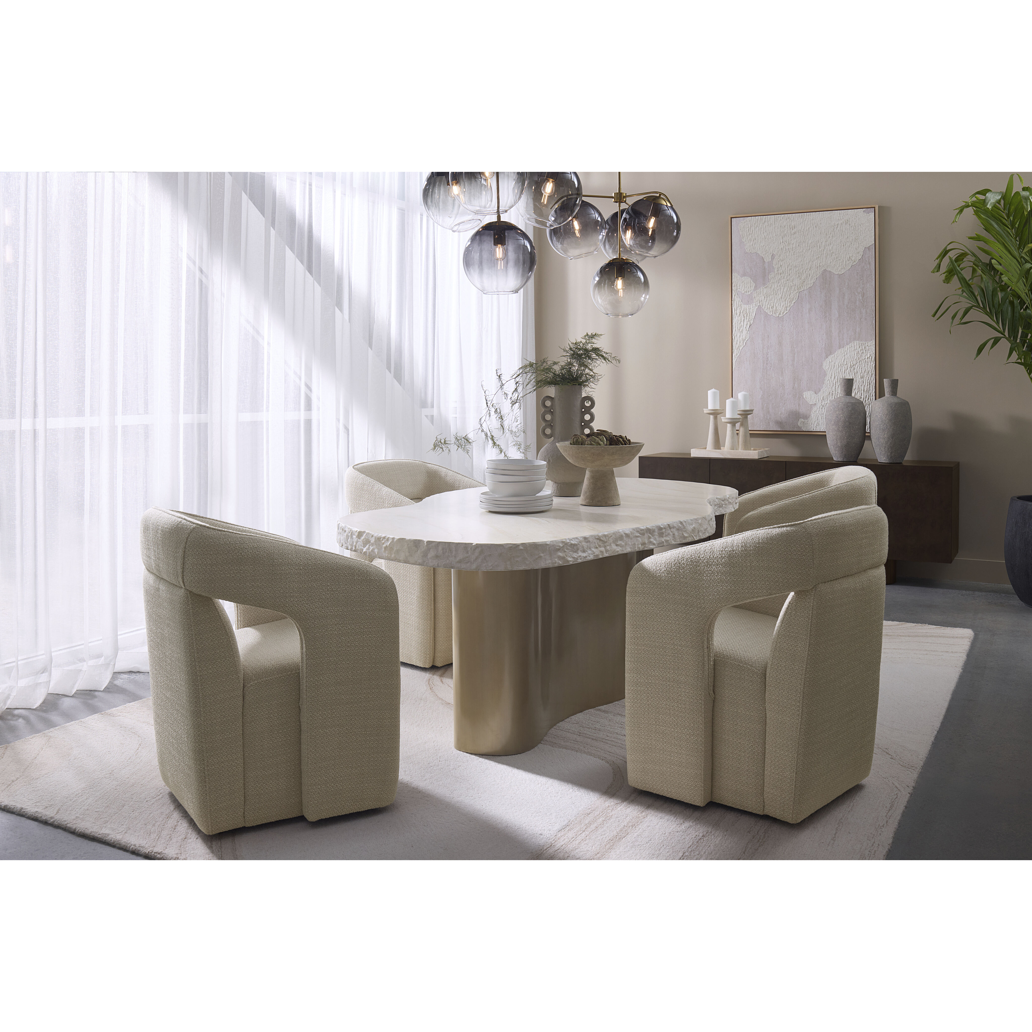 Kamara LED 24.75 inch Brass Chandelier Ceiling Light